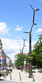 Modern Street Lights in Budapest. A+