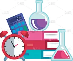 计算器,教科书,形状,纸,柔和,知识,时间,文学,叠,考试