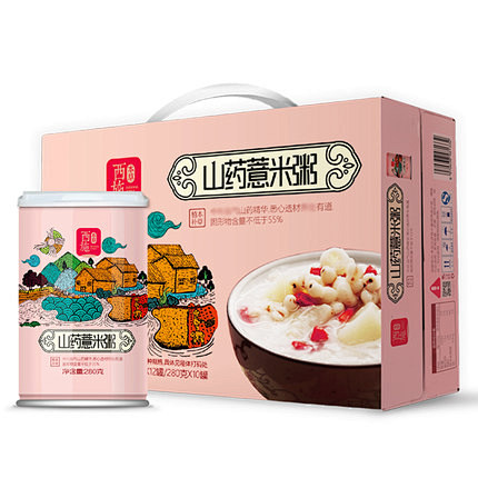 山药薏米粥280g*12罐营养早餐速食粥...