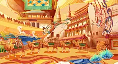 丝绸之路系列插画 - 简爱手绘 - 原创作品 - 视觉中国(shijueME)