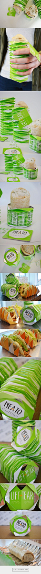 Neato #Burrito #concept #packaging designed by Kelsey Byrd, Haley Ellis, Marcus Mrazeck, Elizabeth Sweeney - http://www.packagingoftheworld.com/2015/04/neato-burrito-student-project.html: 