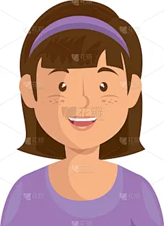 女孩,计算机图标,动画片,可爱的,人,概念,肖像,图像,相伴,教育