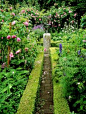 Herb garden with armillary focal point