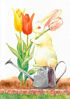 #木棉分享# 志水恵美(megumi shimizu)水彩插画。 ​​​​