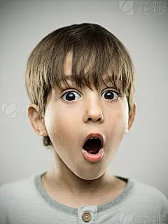 Surprised little boy with mouth openSurprised little boy with mouth open