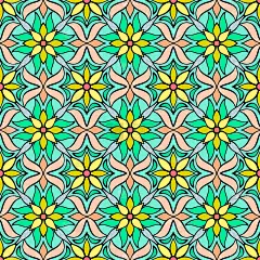 花无缝模式。涂鸦手绘线条。草图矢量股票插图。每股收益10