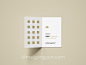 折页传单宣传提案贴图样机模版 folded business cards mockup / 85x55mm :  