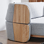 泊尔登北欧简约现代多功能沙发床小户型客厅实木可折叠两用家具
