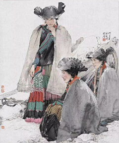绘制人性采集到国画