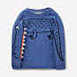 This lightweight jumper features a super fun and tactile design that will be an instant winner. Raise your arm to bring the crocodile alive...but watch out for those jaws! Made from 100% cotton, this style is available in Niagara Blue and in sizes 2 to 8.