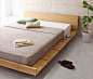 The Amaya Wood Bed Frame is a Japanese themed platform bed with a wonderful match of minimalist design with utility. Headboard is adjustable.: