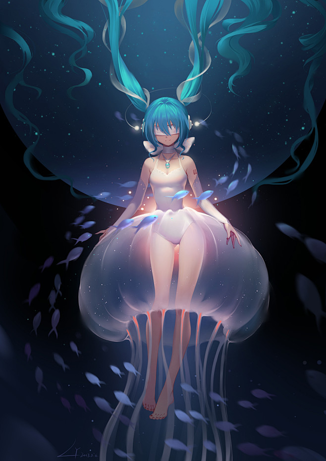 #miku# 水母裙 #vocaloid...