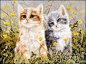 色彩斑斓的手绘猫插画集 #采集大赛#