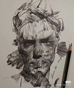 晓呆羊采集到画-彩铅-圆珠笔-素描