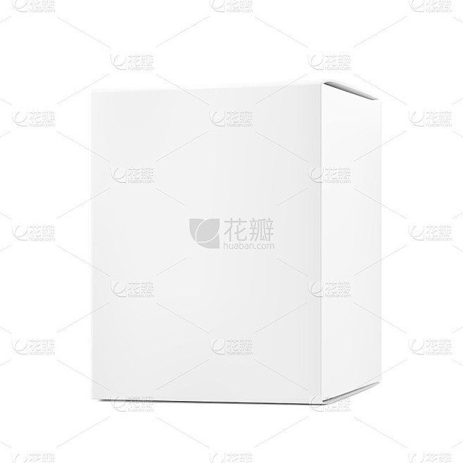 现实的空白纸板包装盒模型。