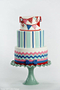 preppy nautical fondant cake perfect for birthday party for kids
