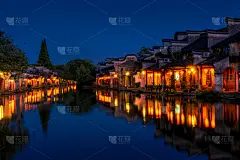 河流,房屋,过去,南浔古镇,民间音乐,暗色,灯笼,乌镇,曙暮光,黄昏