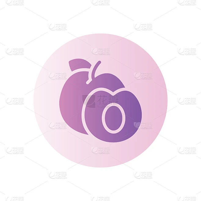 杏色渐变图标孤立在白色背景素材-花瓣网
