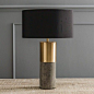 Concrete & Brass Lamp - View All Lighting - Lighting - Lighting & Mirrors: 