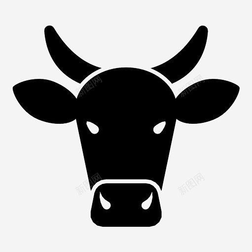 牛头牛牲畜图标 icon 标识 标志 UI图标 设计图片 免费下载 页面网页 平面电商 创意素材