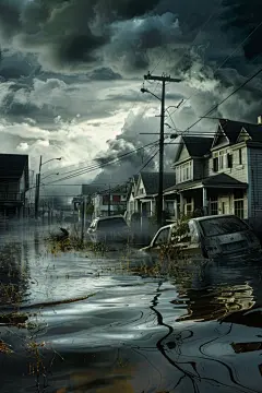 自然灾害城市淹水图片