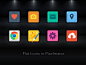 flat icon, photo, mail, pin, google chrome, gear, settings, upload icon