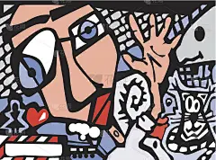 涂鸦风格的抽象背景