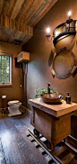 Rustic bathroom by Belle Grey Design: