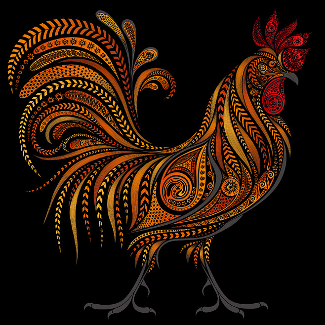 Rooster : Vector roo...