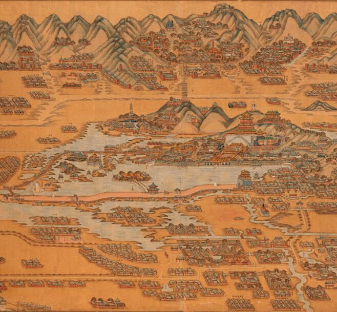 1888年北京颐和园和八旗兵营 地舆图怀旧古代老旧电子图片素材-淘宝网