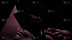 一个抽象的科幻背景的3d渲染插图。用于名片模板、名片、邀请函、广告、横幅、商业用途