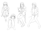 七百八十张 【人体手稿各种动作透视图】 漫画插画绘画设计素材-淘宝网