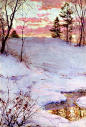 美国艺术家 Walter Launt Palmer (1854–1932) 风光绘画