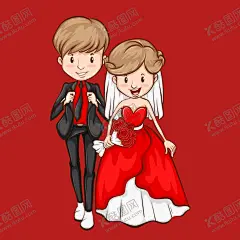 手绘结婚男女 【酷图网】手绘结婚男女,结婚人物,婚礼人物,插画结婚男女,结婚男女