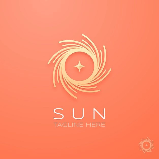 Gradient sun logo te...