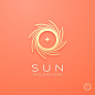 Gradient sun logo template