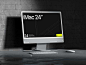 16款工业风混凝土背景苹果iMac 24寸一体机电脑屏幕演示PSD样机-淘宝网