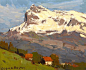 Edgar Payne (1883-1947). Saint Gervais, France. Oil on Canvas, 8 x 10 in.: 