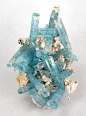 Aquamarine on Feldspar