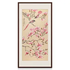 【玉堂双雀】紫藤荷花玉兰花手绘国画玄关走廊尽头装饰挂画名家花鸟书画作品-tmall.com天猫