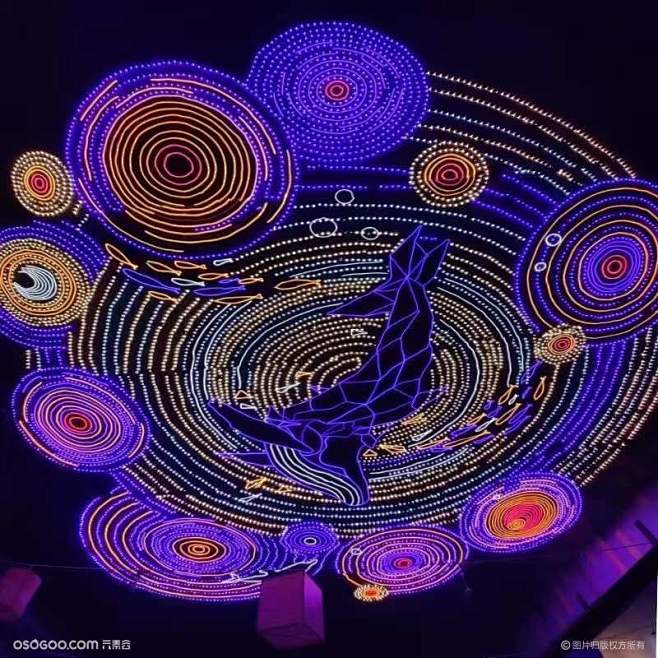 灯饰画 楼体亮化工程 动态LED灯画