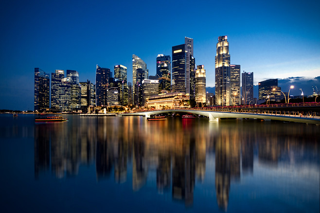 新加坡海滨湾夜景