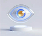 3d 蓝金 眼睛 icon
