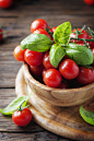 Concept of healthy food with tomato and basil by Oxana Denezhkina on 500px