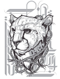 065 - Cheetah Illustration by Joshua M. Smith, via Behance: 