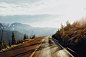 General 5760x3840 nature landscape mountains trees road street Sun sun rays snow