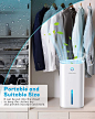 Amazon.com - Merece Dehumidifier for Home - 2100 Cubic Feet Electric Small Dehumidifiers for Home Bathroom Bedroom Closet Basement RV, Quiet 850ML (29 oz) Portable Mini Dehumidifier with Auto-off and LED Indicator -
