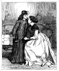 两个女人坐在室内场景中交谈1868年的杂志