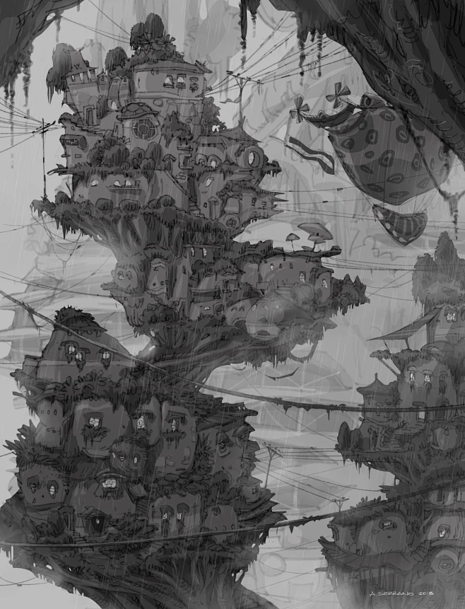 Early Rainforest District Designs, ARMAND SERRANO : Visual development ...