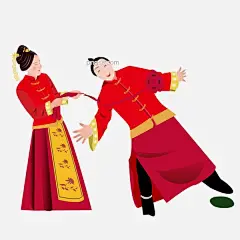 手绘卡通搞笑古风创意婚礼婚纱照片原创元素图片大小2000x2000px 图片尺寸628.04 KB 来自PNG搜索网 pngss.com 免费免扣png素材下载！创意造型#搞笑创意#古风#红色礼服#婚礼#婚纱#卡通人物#喜庆#原创元素#照片#中式婚礼服饰#装饰图案#